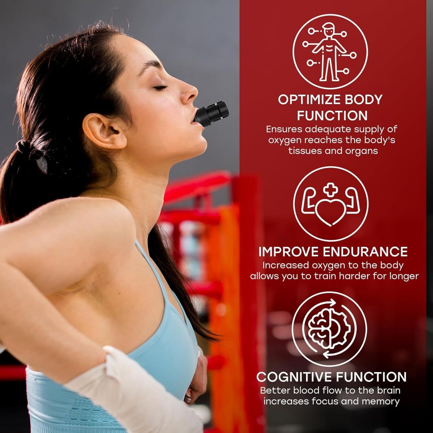 Lung Trainer Pro, Resistance Breathing Exerciser, Adjustable Respiratory Training Device for Athletes & Fitness, Portable & Easy to Clean with Neck Strap & Carry Pouch - Carbon Black
