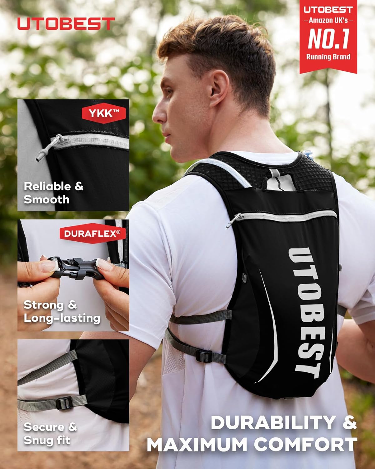 Running Backpacks Lightweight Hydration Pack Functional Running Vest 5L