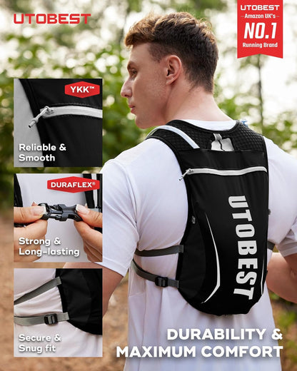 Running Backpacks Lightweight Hydration Pack Functional Running Vest 5L
