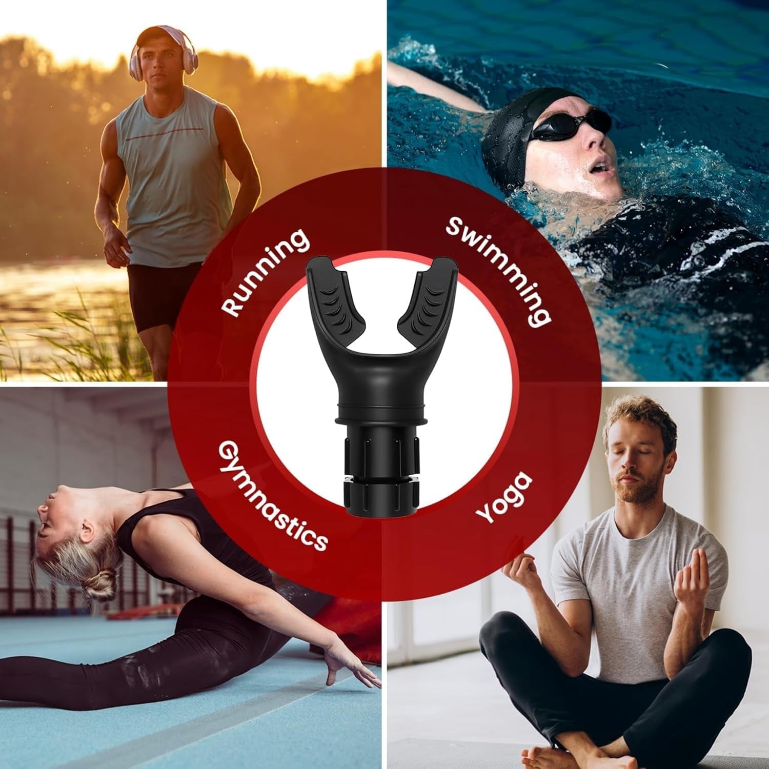 Lung Trainer Pro, Resistance Breathing Exerciser, Adjustable Respiratory Training Device for Athletes & Fitness, Portable & Easy to Clean with Neck Strap & Carry Pouch - Carbon Black