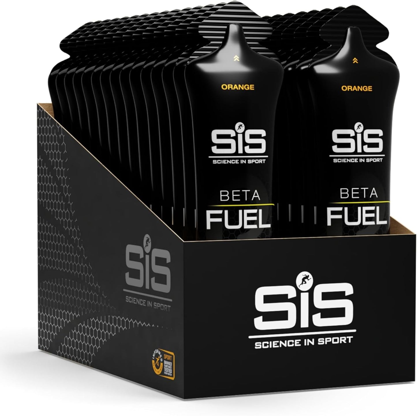 Beta Fuel Gels Dual Source Energy Gel, Orange Flavour, 40G of Carbs per Pack, 60 Ml Pack (30 Pack)