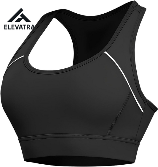 High Impact Women's Sports Bra with Seamless Racerback Design, Padded Support, and Adjustable Fit for Running