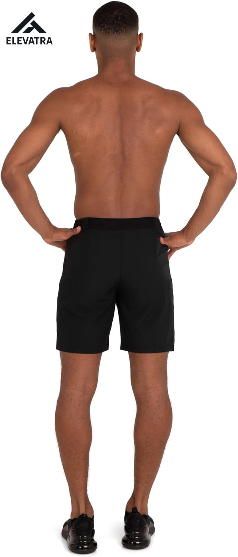 Elite Tech Mens Running Shorts with Zip Pockets, Gym Shorts Men Training Sports Short with Phone Pocket