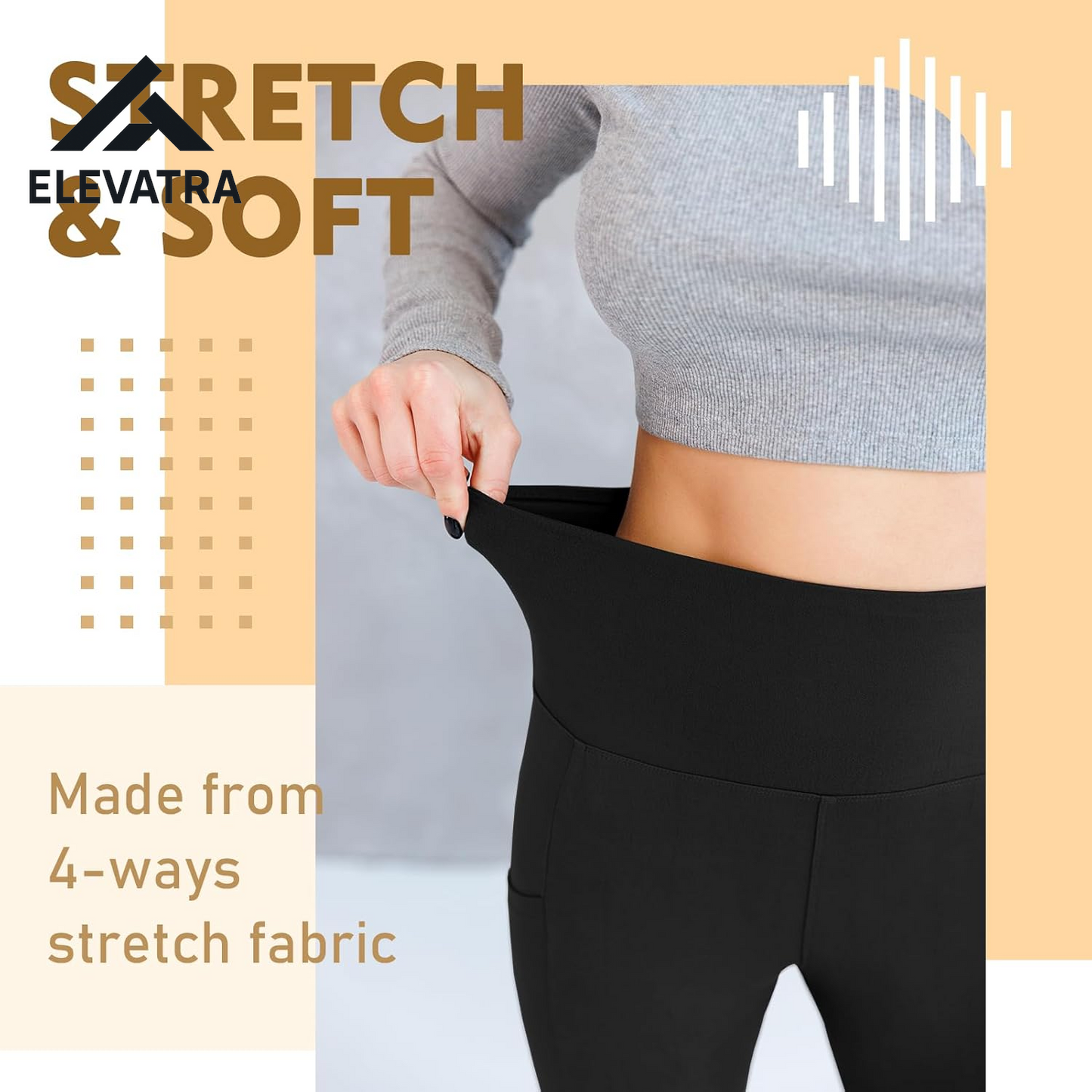 Women's High-Waisted Leggings with Pockets - 2 Pack for Gym, Running, and Yoga