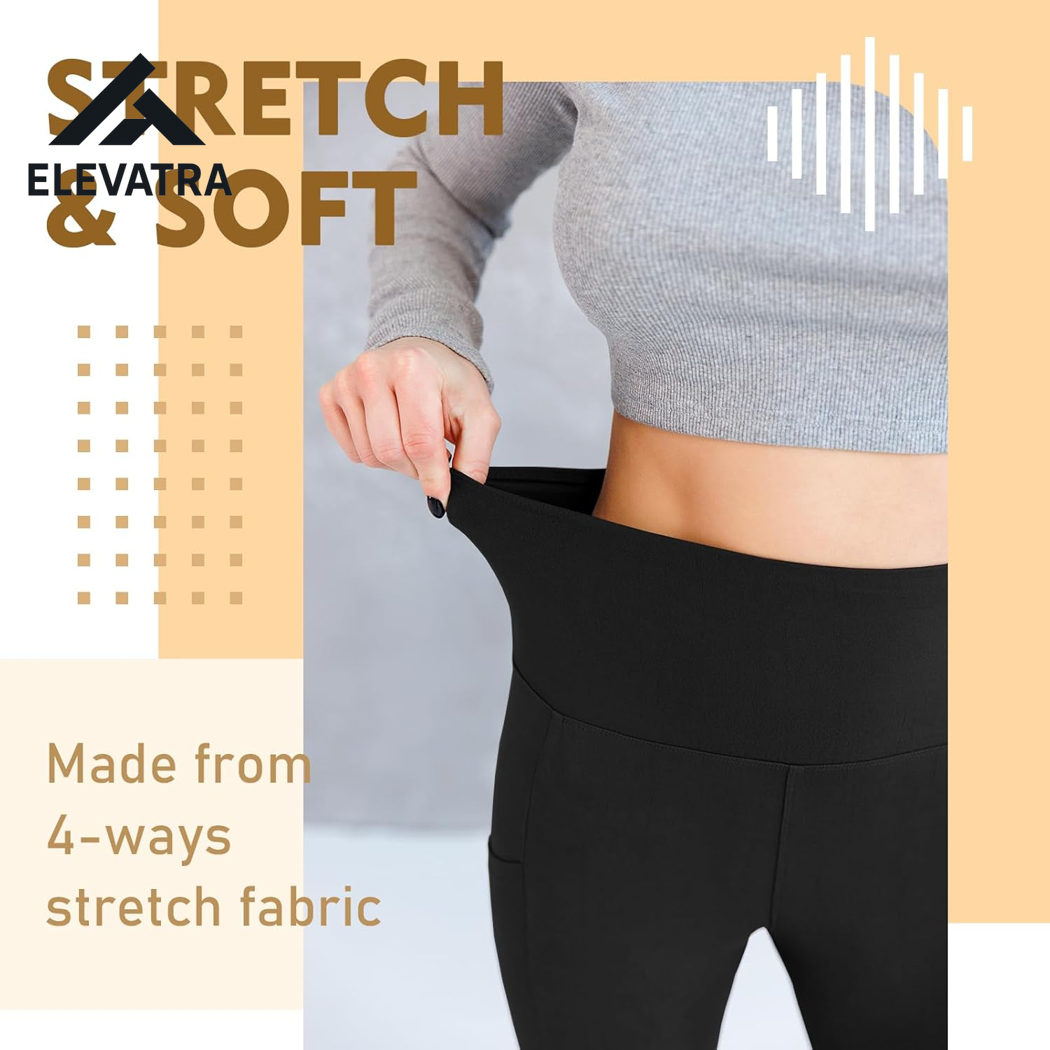 Women's High-Waisted Leggings with Pockets - 2 Pack for Gym, Running, and Yoga